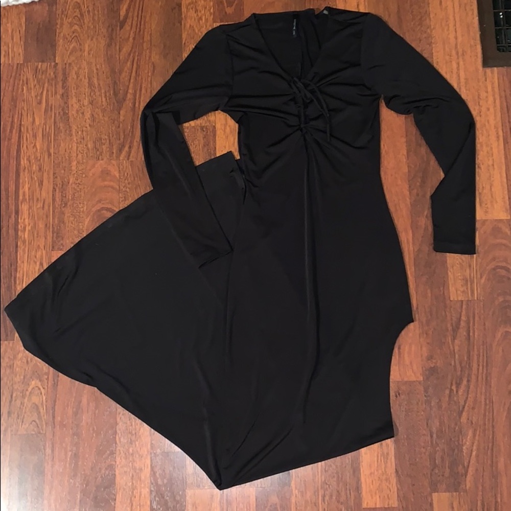 Femi Bohtique | black high slit dress